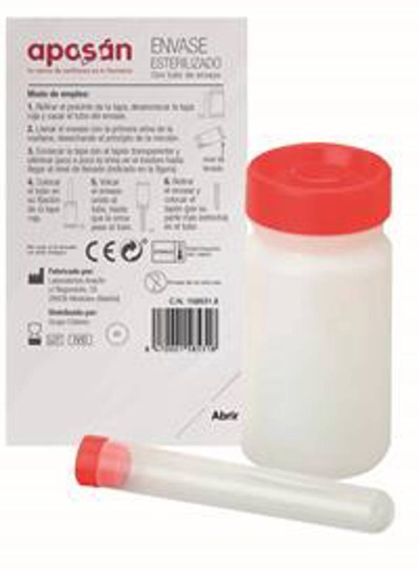 ENVASE DE RECOGIDA DE ORINA APOSAN 1 UNIDAD + TUBO DE ENSAYO