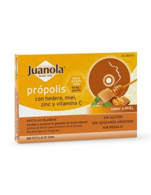 JUANOLA PASTILLAS BLANDAS PROPOLIS MIEL VIT C AL