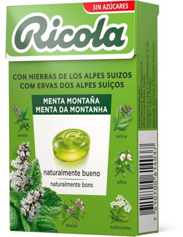 RICOLA CARAMELOS SIN AZUCAR MENTA MONTAÑA 50 G