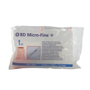 JERINGA INSULINA B.D. 1 ML. U-100 10 UND
