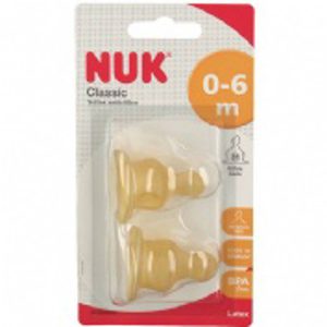 TETINA NUK T.1 LATEX LECHE 2 UND.