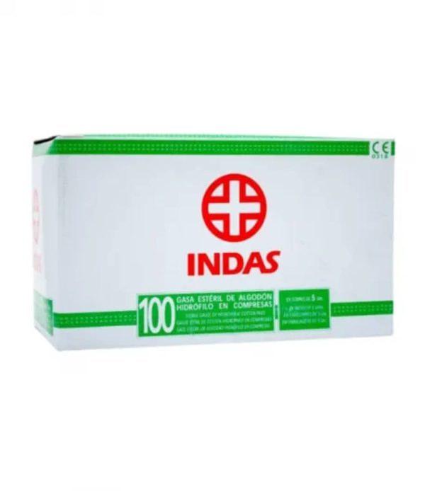 COMPRESAS GASA ESTERIL INDAS C/100 UND.